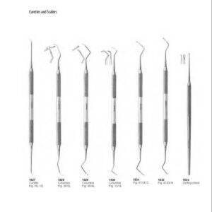 D062 Periodontia instruments solid curettes scalers columbia zerfing chisel