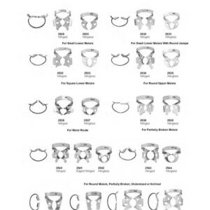 D110 Rubber dam clamps for lower molars molar roots