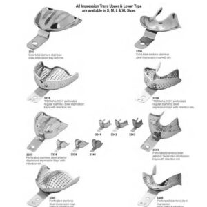 D137 Stainless steel impression trays perma lock perforated anterior depressed