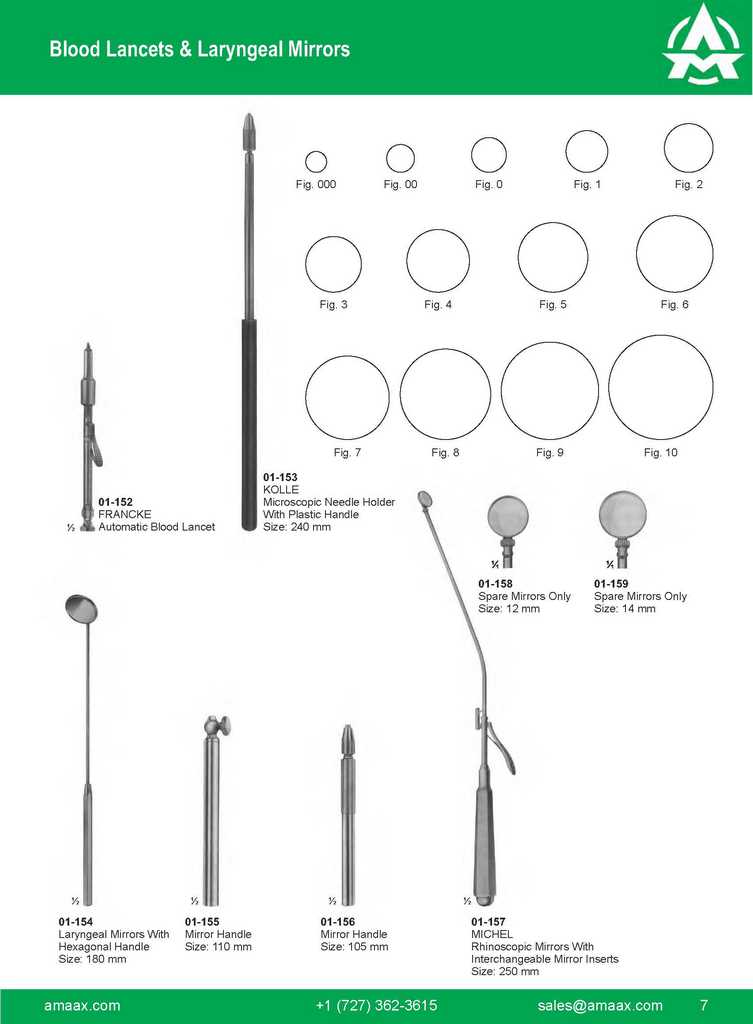 G007 Blood Lancets Laryngeal Mirrors Francke Kolle Michel