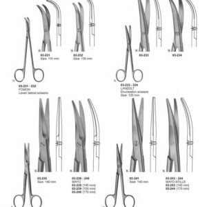 G034 Dissecting Surgical Scissors Fomon Landolt Mayo