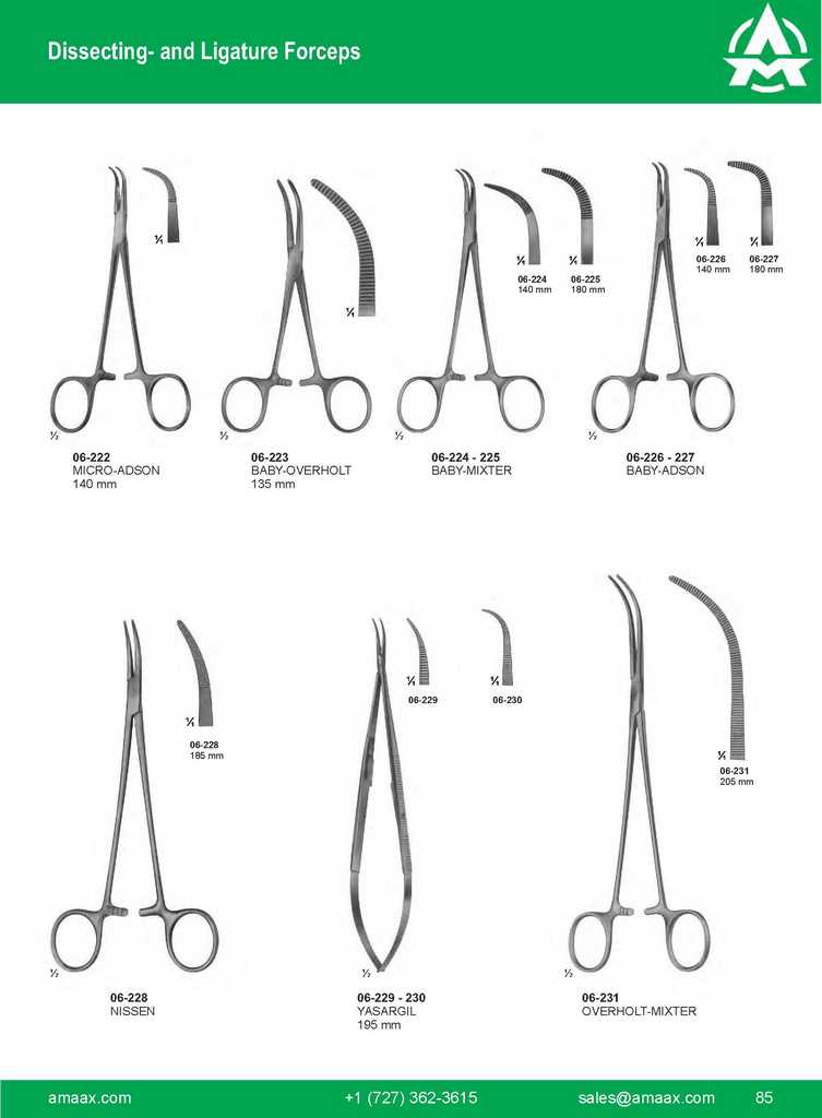 G085 Dissecting Ligature Forceps Micro Adson Baby Overholt Baby Mixter Bab Adson Nissen Yasargil Overholt Mixter