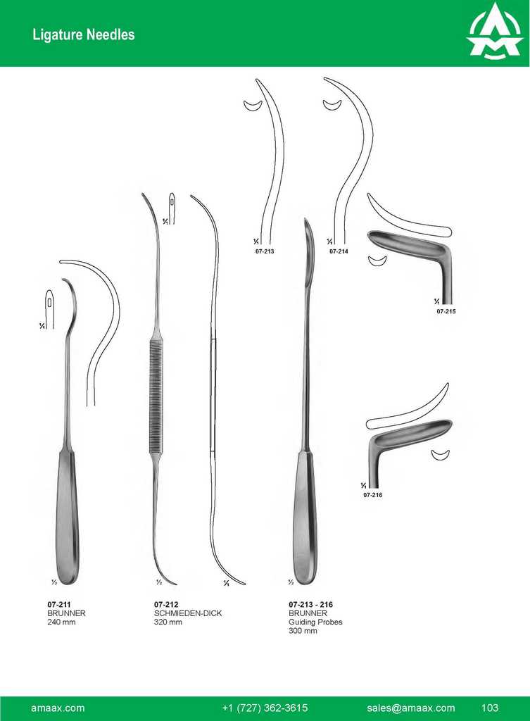 G103 Ligature Needles Brunner Schmieden Dick Brunner