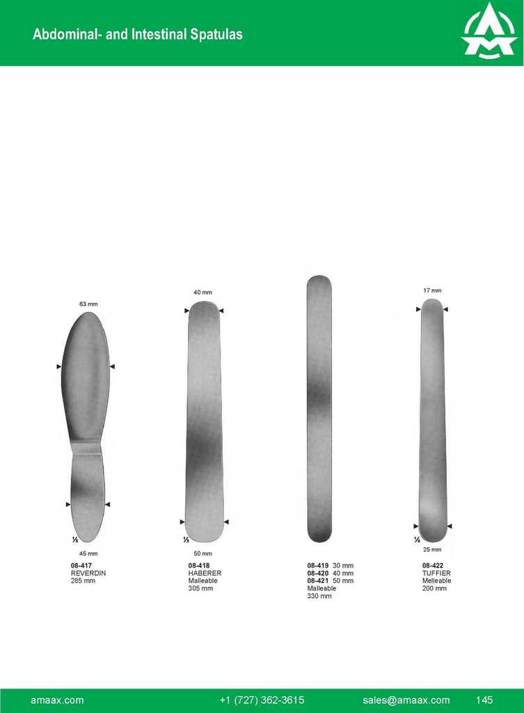 G145 Abdominal Intestinal Spatulas Reverdin Haberer Tuffier
