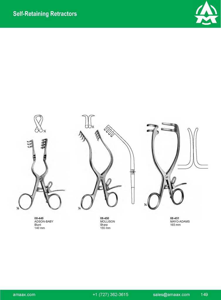 G149 Self Retaining Retractors Adson Baby Mollison Mayo Adams