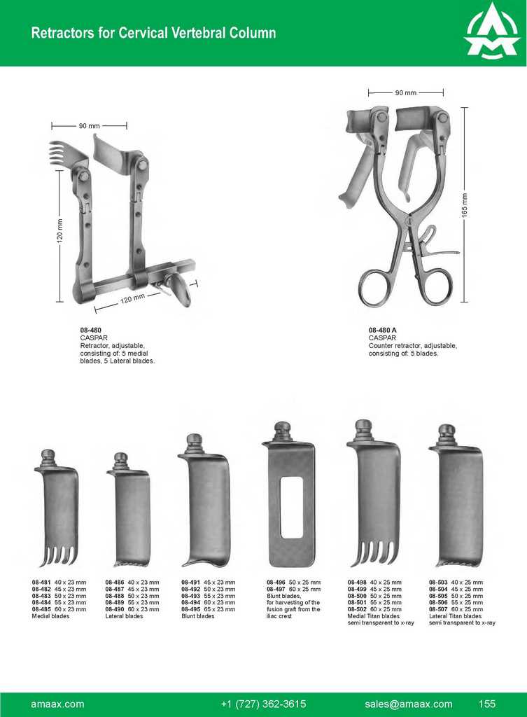 G155 Retractors Cervical Vertebral Column Caspar