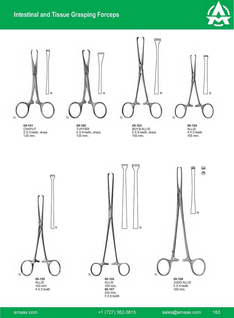 G163 Intestinal Tissue Grasping Forceps Chaput Tuffier Boys Allis Judd