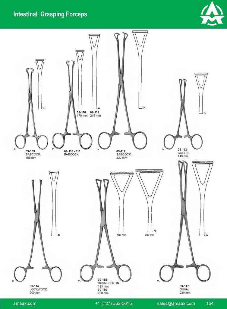 G164 Intestinal Grasping Forceps Babcock Lockwood Duval Collin