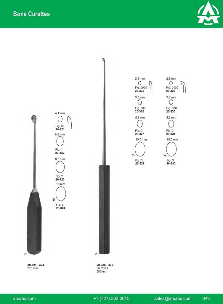 G343 Bone Curettes Sypert