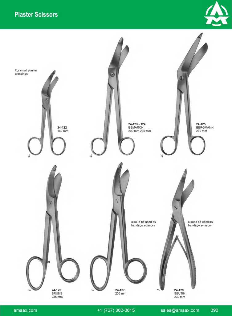 G390 plaster Scissors Esmarch Bergmann Bruns Seutin