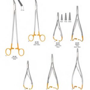 G411 Needle Holders Tungsten Carbide Inserts Finochietto Heaney Mathieu Koher Vascular